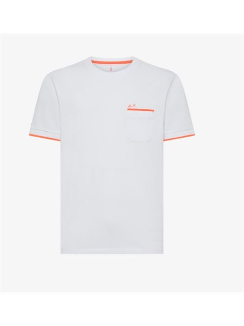 t-shirt pe small stripes on cuff ss SUN 68 | T3412401